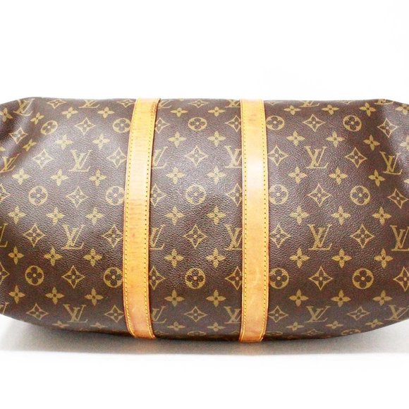 LOUIS VUITTON #42839 Monogram Canvas Keepall Bandouliere Duffle Bag - Picture 9 of 10